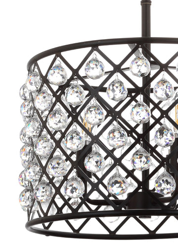 Gabrielle Crystal/Metal LED Pendant - JONATHAN Y